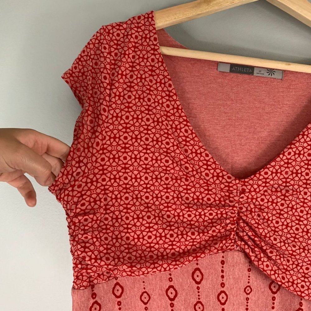 Athleta Red Patterned Mini Dress - Picture 4 of 11